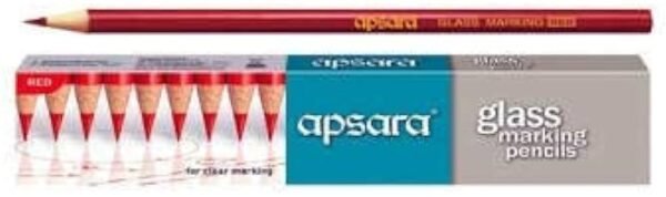 APSARA GLASS MARKING PENCIL-RED - 10 Nos