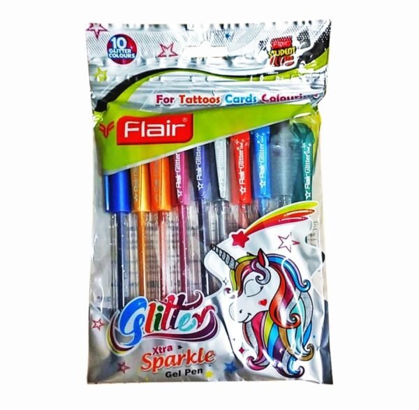 FLAIR GITTER XTRA SPARKLE GEL PEN -GITTER-10 NOS