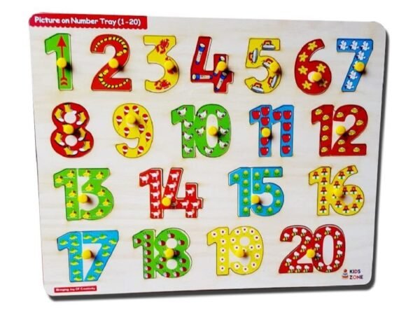OMOCHA-WOODEN PUZZLE-VERTICAL 1 2 3(1-20) 1SET