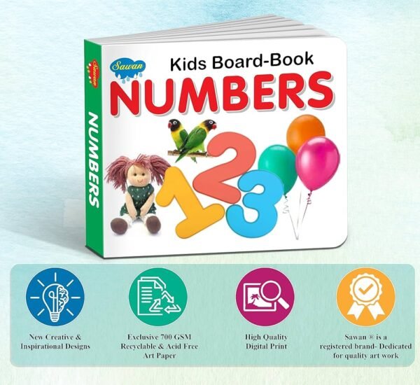 SMALL BOARD BOOKS NUMBER SHAPE & COLOUR-1 BOOK